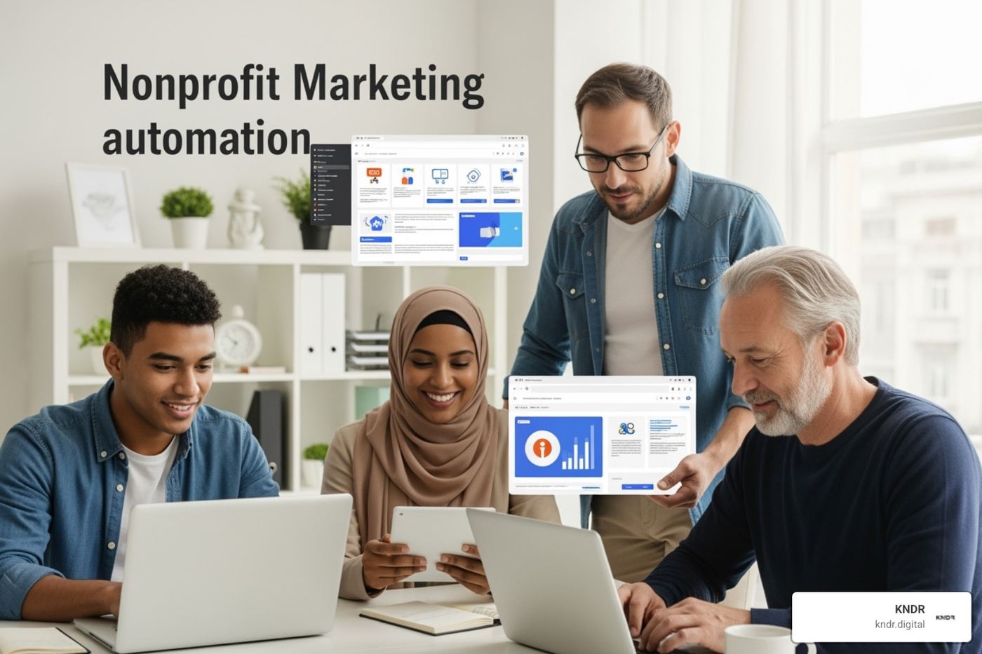workflow diagram showing automated donor communication - nonprofit marketing automation