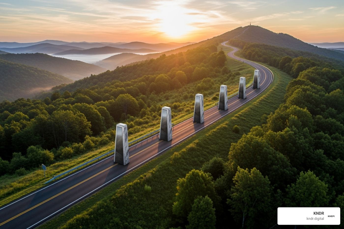 Roadmap with 5 key milestones - Strategic digital change Roadmap with 5 key milestones - Strategic digital change
