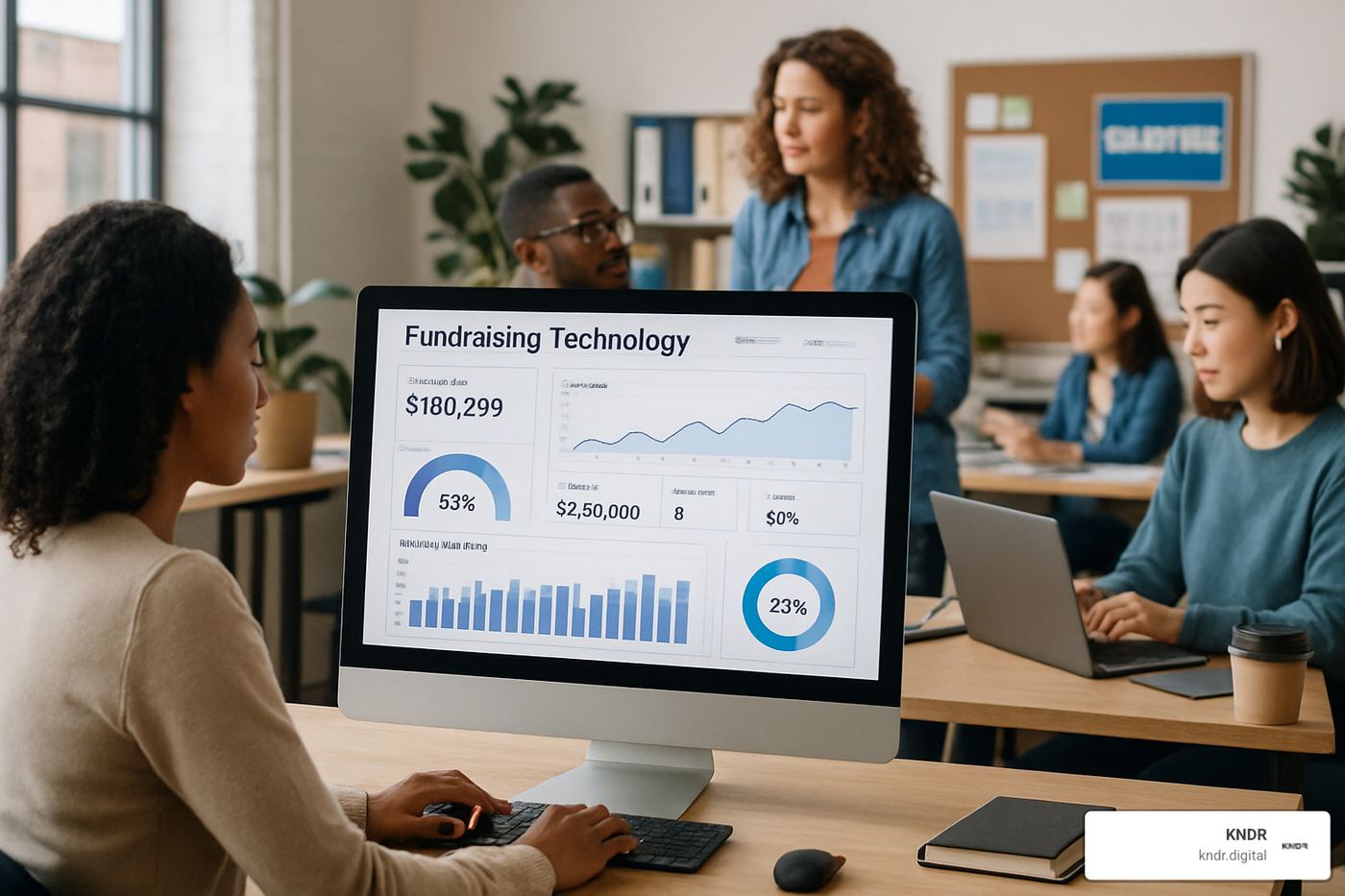 advanced fundraising technology dashboard - nonprofit fundraising ROI