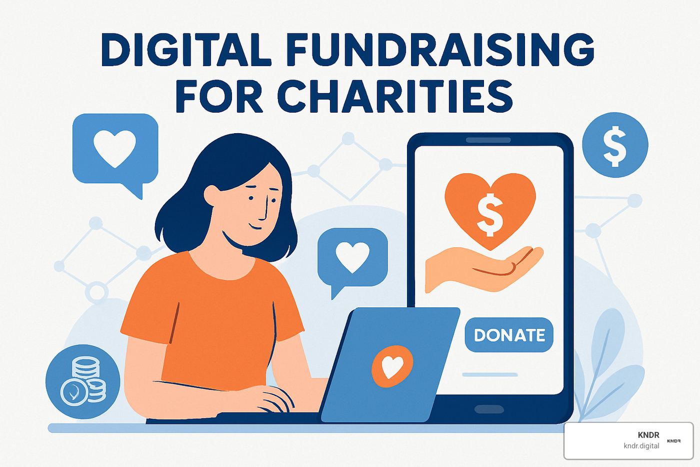 AI dashboard showing donor analytics and predictive insights - digital fundraising for charities