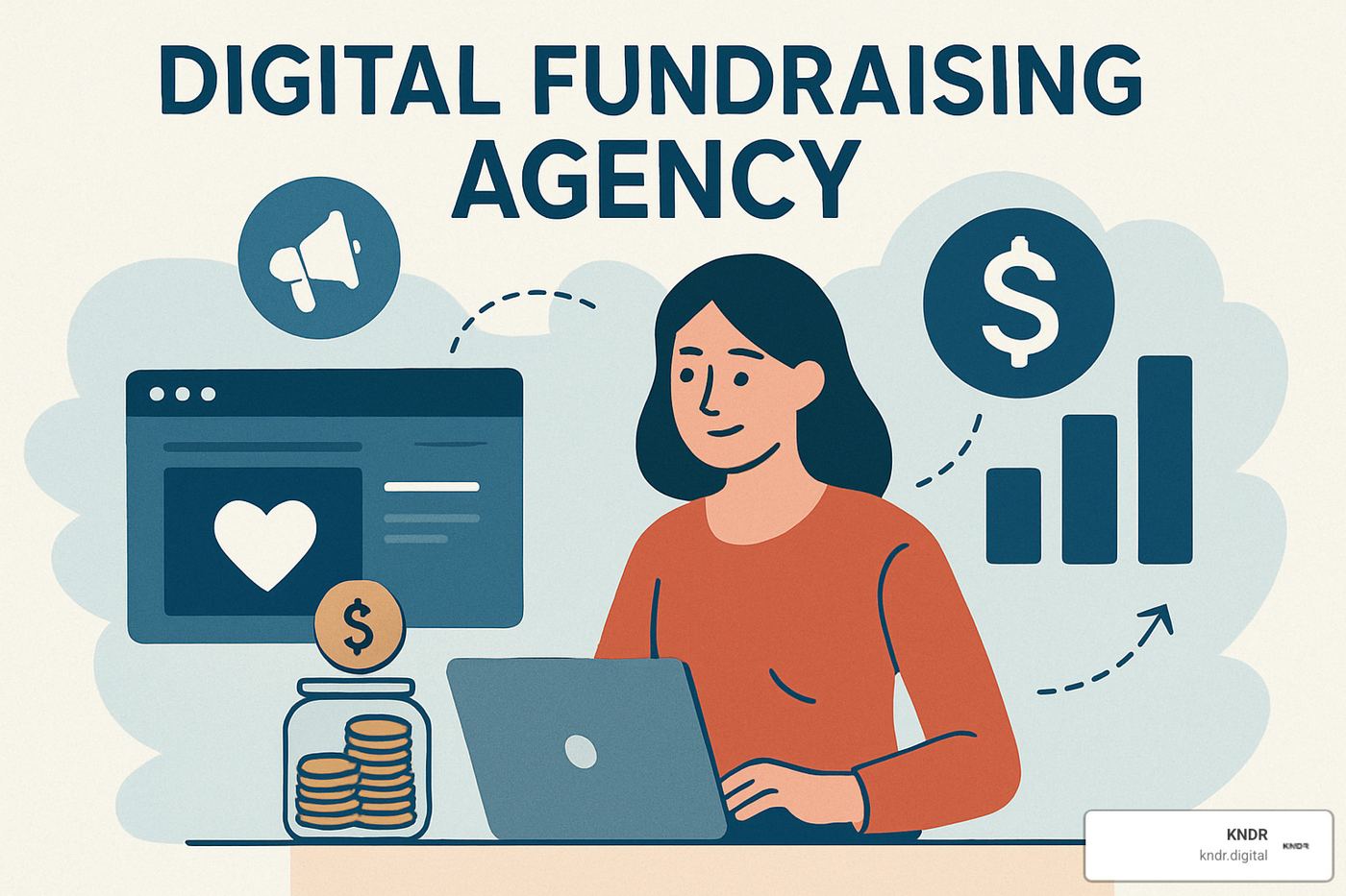Digital fundraising agency specialists working on multi-channel donor strategy - digital fundraising agency
