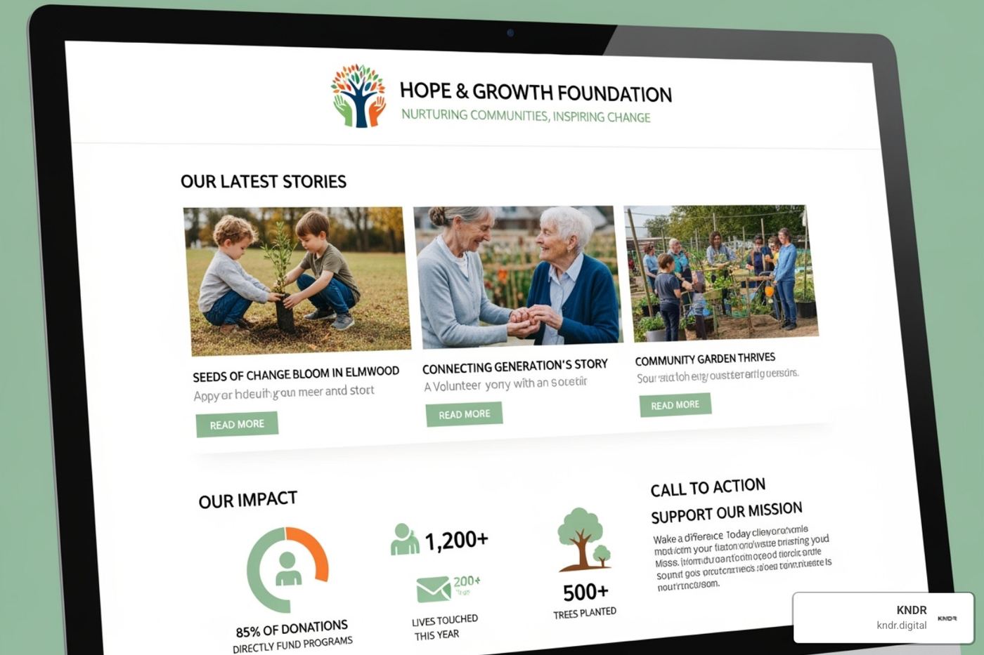nonprofit email newsletter design - nonprofit email marketing