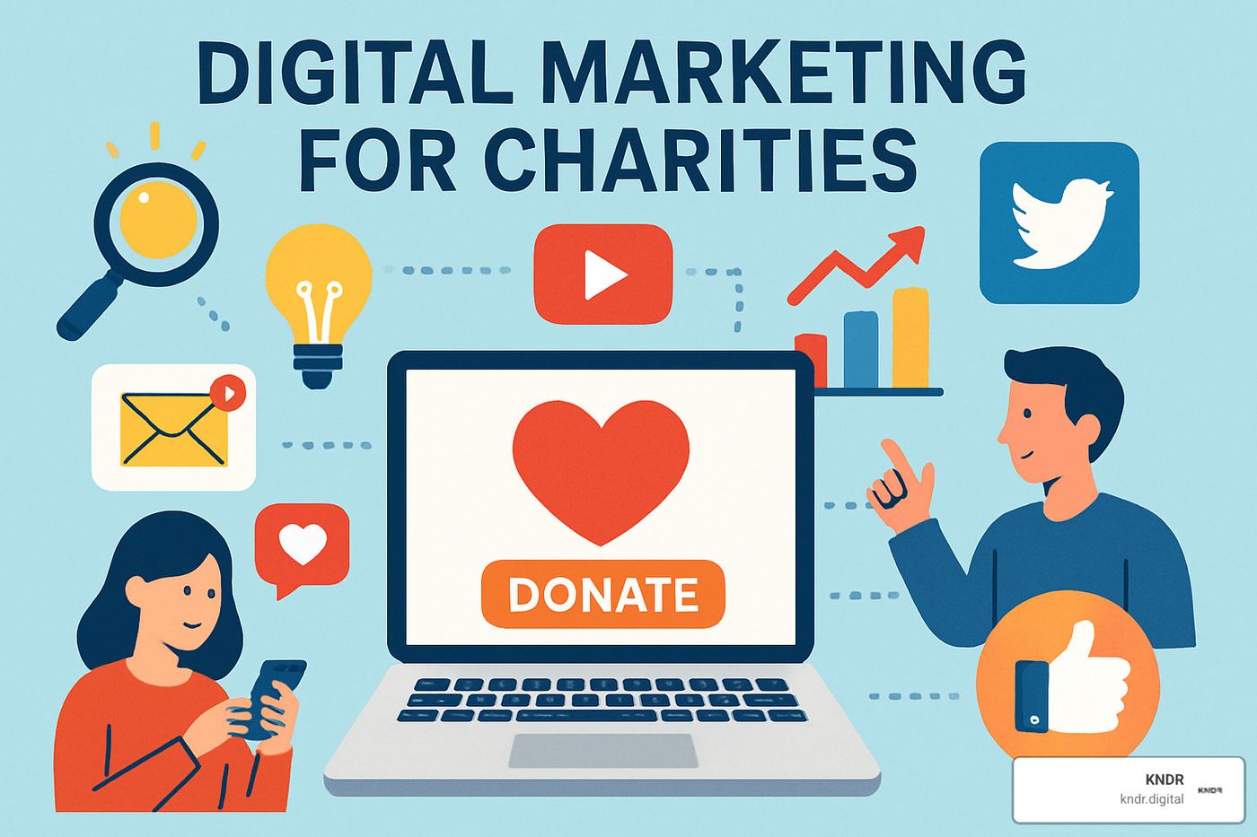 comparison table showing charity vs corporate digital marketing challenges - digital marketing for charities